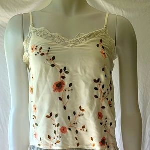 BRAND NEW! Buffalo by David Bitton Petite Beaded Floral Cami Top Size XS